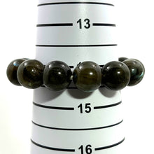 Load image into Gallery viewer, 14mm Labradorite Gemstone Beads Stretchy Bracelet