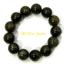 Load image into Gallery viewer, 14mm Labradorite Gemstone Beads Stretchy Bracelet