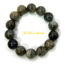 Load image into Gallery viewer, 14mm Labradorite Gemstone Beads Stretchy Bracelet