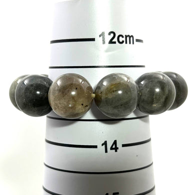 16mm Labradorite Gemstone Beads Stretchy Bracelet