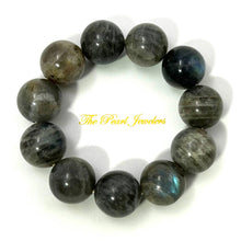 Load image into Gallery viewer, 16mm Labradorite Gemstone Beads Stretchy Bracelet
