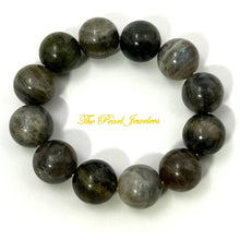 Load image into Gallery viewer, 16mm Labradorite Gemstone Beads Stretchy Bracelet