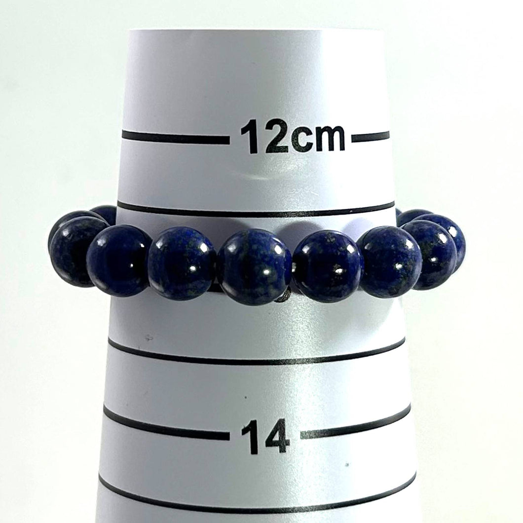 10mm Lapis Lazuli Gemstone Stretch Bracelet