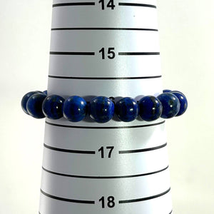 10mm Lapis Lazuli Gemstone Stretch Bracelet