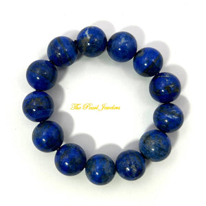 Lapis Lazuli Gemstone 16mm Round Beads Stretchy Bracelet