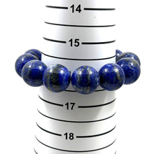 Load image into Gallery viewer, 17mm Lapis Lazuli Gemstone Stretch Bracelet