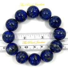 Load image into Gallery viewer, 17mm Lapis Lazuli Gemstone Stretch Bracelet