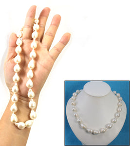 Baroque Pearl Necklace with CZ Magnet Clasp – 17" to 19" Options