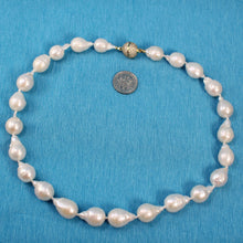 Load image into Gallery viewer, Baroque Pearl Necklace with CZ Magnet Clasp – 17&quot; to 19&quot; Options