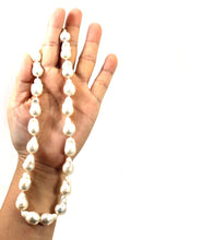 Load image into Gallery viewer, Baroque Pearl Necklace with CZ Magnet Clasp – 17&quot; to 19&quot; Options
