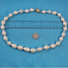Load image into Gallery viewer, Baroque Pearl Necklace with CZ Magnet Clasp – 17&quot; to 19&quot; Options