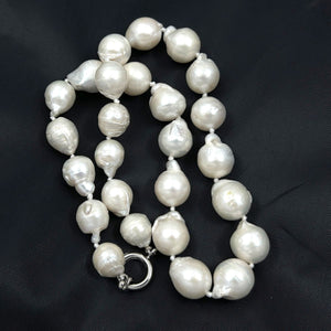 11–14mm Baroque Pearl Necklace with Spring Clasp – 18”