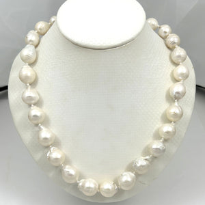 11–14mm Baroque Pearl Necklace with Spring Clasp – 18”