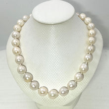 Load image into Gallery viewer, Large White Baroque Pearl Necklace with Spring Ring Clasp – 18”