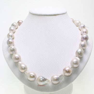 Large Baroque Pearl Necklace with 14k Yellow Gold Clasp
