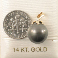 Load image into Gallery viewer, Black Tahitian Pearl &amp; Diamond Star-Bale in 14k Yellow Gold