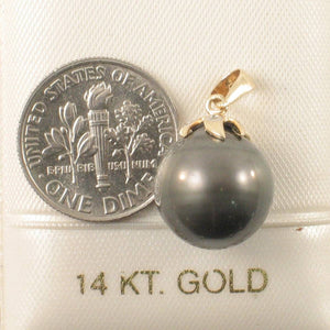 Black Tahitian Pearl & Diamond Star-Bale in 14k Yellow Gold