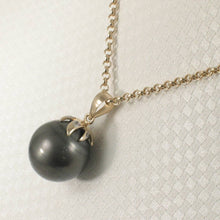Load image into Gallery viewer, Black Tahitian Pearl &amp; Diamond Star-Bale in 14k Yellow Gold