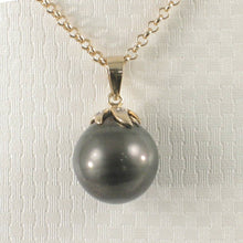 Load image into Gallery viewer, Black Tahitian Pearl &amp; Diamond Star-Bale in 14k Yellow Gold