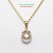 Load image into Gallery viewer, Lavender Pearl Pendant – 14k Yellow Gold Claw Bail with Diamonds