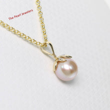 Load image into Gallery viewer, Lavender Pearl Pendant – 14k Yellow Gold Claw Bail with Diamonds