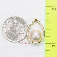 Load image into Gallery viewer, Lavender Pearl Raindrop Pendant with Diamond – 14k Yellow Gold