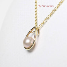 Load image into Gallery viewer, Lavender Pearl Raindrop Pendant with Diamond – 14k Yellow Gold