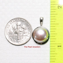 Load image into Gallery viewer, Lavender Pearl Pendant – 14k White Gold Encircles Design