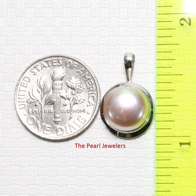 Lavender Pearl Pendant – 14k White Gold Encircles Design