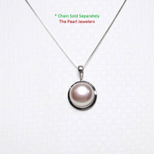Load image into Gallery viewer, Lavender Pearl Pendant – 14k White Gold Encircles Design