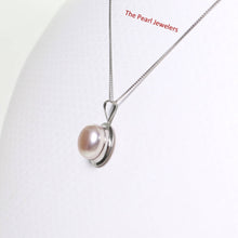Load image into Gallery viewer, Lavender Pearl Pendant – 14k White Gold Encircles Design