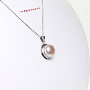 Lavender Pearl Pendant – 14k White Gold Encircles Design