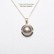 Load image into Gallery viewer, Lavender Pearl Pendant – 14k Yellow Gold Encircles Design