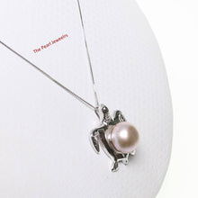 Load image into Gallery viewer, Lavender Pearl Turtle Pendant – 14k White Gold (Hawaiian Honu)