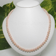 Load image into Gallery viewer, Peach Freshwater Cultured Pearl Necklace with Gold-Filled Clasp