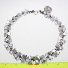 Load image into Gallery viewer, Heart Coin &amp; Rice Pearl Necklace with Sterling Silver Toggle Clasp