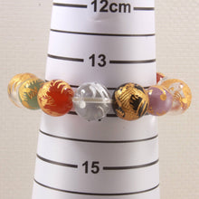 Load image into Gallery viewer, 12–14mm Rainbow Gemstone Dragon Beads Bracelet