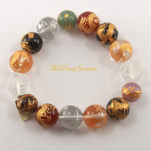 Load image into Gallery viewer, 12–14mm Rainbow Gemstone Dragon Beads Bracelet