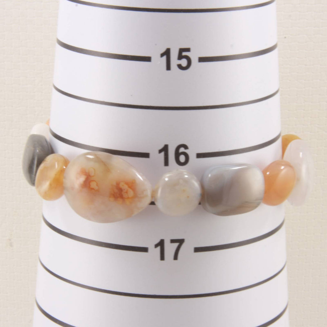 Mix Shape Multi-Color Agate Beads Endless Bracelet