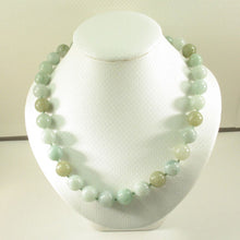 Load image into Gallery viewer, Mixed Green Jadeite Round Bead Necklace – 14K Gold Clasp