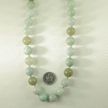 Load image into Gallery viewer, Mixed Green Jadeite Round Bead Necklace – 14K Gold Clasp