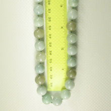Load image into Gallery viewer, Mixed Green Jadeite Round Bead Necklace – 14K Gold Clasp