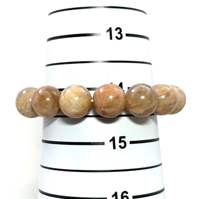 12mm Genuine Moonstone Beads Stretchy Bracelet