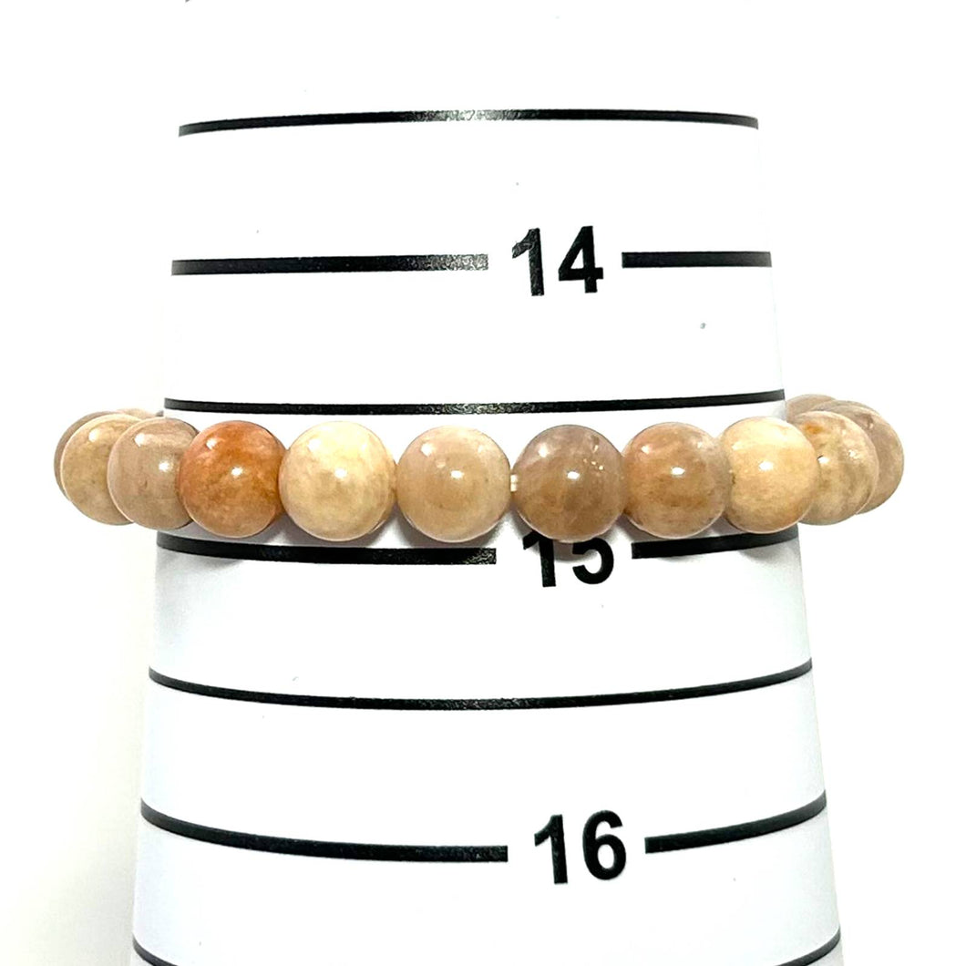 8mm Genuine Moonstone Beads Endless Stretch Bracelet