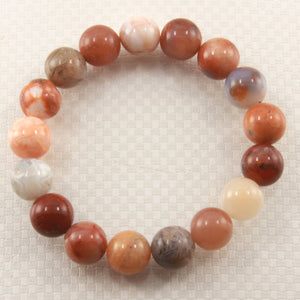 10mm Multi-Color Agate Round Beads Bracelet