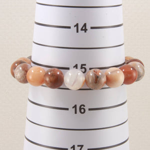 10mm Multi-Color Agate Round Beads Bracelet