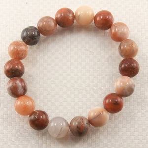 10mm Multi-Color Agate Round Beads Bracelet