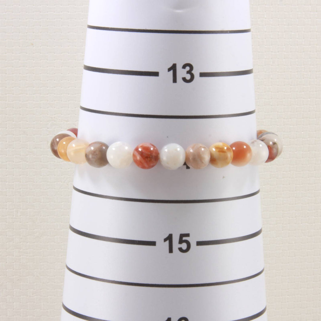 750109-Genuine-Natural-Multi-Color-Agate-Beads-Endless-Bracelet