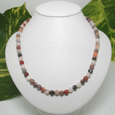 6mm Multi-Color Agate Necklace