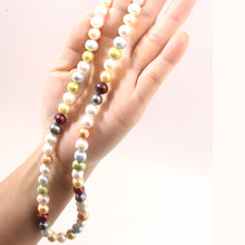 Load image into Gallery viewer, Multicolor Freshwater Pearl Strand Necklace with Alloy Gold-Plated Clasp